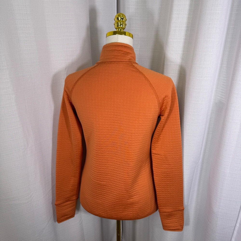 REI Lightweight Polartec Power Grid Jacket Orange Full Zip Womens Small Gorpcore - Picture 2 of 15
